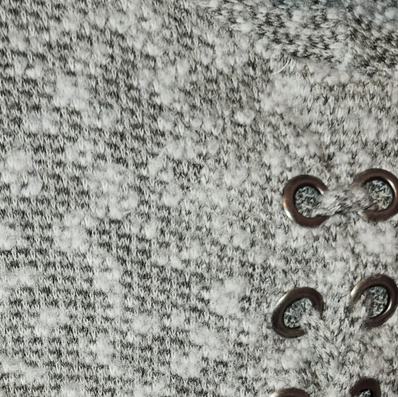 ARIELLA Women’s Cowl Neck Brushed Lace Up Back, color Silver, size L - Picture 5 of 12